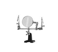 Helping Hands with Glass Magnifier, Silver