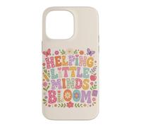 Helping Little Minds Bloom Teacher Floral Butterfly Apple Case for iPhone 14 Pro Max
