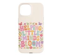 Helping Little Minds Bloom Teacher Floral Butterfly Apple Case for iPhone 15