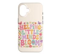 Helping Little Minds Bloom Teacher Floral Butterfly Apple Case for iPhone 16