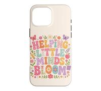 Helping Little Minds Bloom Teacher Floral Butterfly Apple Case for iPhone 16 Pro Max