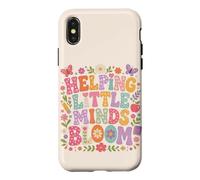 Helping Little Minds Bloom Teacher Floral Butterfly Apple Case for iPhone X/XS