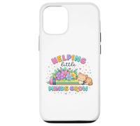Helping Little Minds Grow Flower Elementary School Teacher Case for iPhone 12/12 Pro