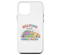 Helping Little Minds Grow Flower Elementary School Teacher Case for iPhone 12 mini