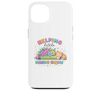 Helping Little Minds Grow Flower Elementary School Teacher Case for iPhone 13