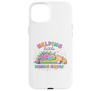 Helping Little Minds Grow Flower Elementary School Teacher Case for iPhone 15 Plus