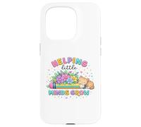 Helping Little Minds Grow Flower Elementary School Teacher Case for iPhone 15 Pro