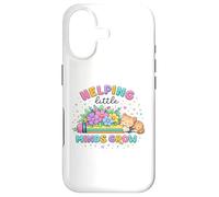 Helping Little Minds Grow Flower Elementary School Teacher Case for iPhone 17