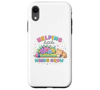 Helping Little Minds Grow Flower Elementary School Teacher Case for iPhone XR