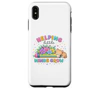 Helping Little Minds Grow Flower Elementary School Teacher Case for iPhone XS Max