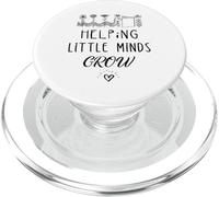 Helping Little Minds Grow Flower Elementary School Teacher PopSockets PopGrip for MagSafe