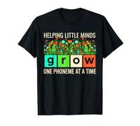 Helping Little Minds Grow Phoneme At A Time Teacher Value Graphic T-Shirt