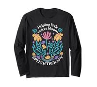 Helping Little Voices Bloom Speech Therapy SLP Long Sleeve T-Shirt