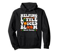 Helping Little Voices Bloom Speech Therapy SLP Women Men Pullover Hoodie