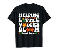 Helping Little Voices Bloom Speech Therapy SLP Women Men Value Graphic T-Shirt