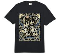 Helping Mamas and Babies Bloom Doula Birth Support Comfort Colors Adult Heavyweight T-Shirt