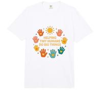 Helping Tiny Humans Do Big Things Daycare Provider Teacher Comfort Colors Adult Heavyweight T-Shirt