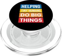Helping Tiny Humans Do Big Things Teacher Modern Minimalist PopSockets PopGrip for MagSafe