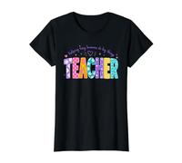 Helping Tiny Humans Do Big Things Teacher Value Graphic T-Shirt, Women, Black, XL