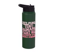 Helping Tiny Humans Fight Big Battles Stainless Steel Insulated Water Bottle