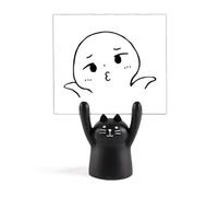 Helpless pout What fcartoon Memo Holder Cartoon Black Cat Stand Decoration