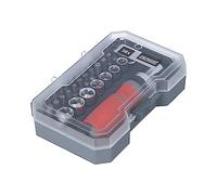 HELPMATE 38 Piece Socket and Bit Set Chrome Vanadium Steel Corrosion Resistant Magnetic Bit Holder with Ratchet Screwdriver