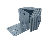 HELPMATE Angle Connector with Beading 100 x 100 x 90 mm, Galvanised, Blue Passivated, Wood Connector, Pack of 12, Silver, 8099978