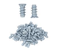 HELPMATE Euro Screws Countersunk Head 6.3 x 13 Galvanised - Pack of 50 Furniture Screws with PZ 3 Drive and Full Thread - Ideal for Solid Wood and Wood Composite Panels