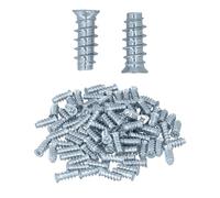 HELPMATE Euro Screws Countersunk Head 6.3 x 16 Galvanised - Pack of 50 Furniture Screws with PZ 3 Drive and Full Thread - Ideal for Solid Wood and Wood Composite Panels