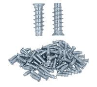 HELPMATE Euro Screws Countersunk Head 6.3 x 19 Galvanised - Pack of 50 Furniture Screws with PZ 3 Drive and Full Thread - Ideal for Solid Wood and Wood Composite Panels