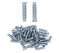 HELPMATE Euro Screws Countersunk Head 6.3 x 25 Galvanised - Pack of 50 Furniture Screws with PZ 3 Drive and Full Thread - Ideal for Solid Wood and Wood Composite Panels