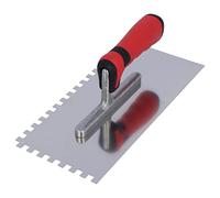 HELPMATE - Notched Trowel 8x8 mm - Professional Notched Trowel Made in Germany from Stainless Steel - 230 x 130 mm Notched Trowel for applying Filler and Tile Adhesive