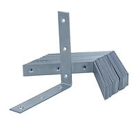 HELPMATE Pack of 24 Chair Brackets 120 x 120 x 20 mm - Angle Connector Galvanised & Blue Passivated - Furniture Angle with Excellent Corrosion Protection, Stable & Durable - Easy Assembly