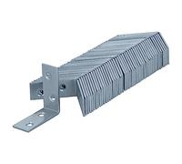 HELPMATE Pack of 48 Chair Brackets 40 x 40 x 15 mm - Angle Connector Galvanised & Blue Passivated - Furniture Angle with Excellent Corrosion Protection, Stable & Durable - Easy Assembly