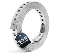 HELPMATE - Perforated Metal Strip 3 m - Sendzimir galvanised Steel - Width 12 mm, Thickness 0.8 mm - High Quality zinc-Coated Perforated Belt - for Building Construction, Workshop, DYI Projects
