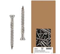 HELPMATE - Decking screws 5x50 stainless steel A2-200 pcs decking screws + 1 T25 bit - decking screws for outdoor use (decking, garden sheds, timber constructions etc.)
