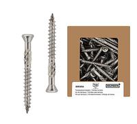 HELPMATE - Decking screws 5x70 stainless steel A2-50 pcs decking screws + 1 T25 bit - decking screws for outdoor use (decking, garden sheds, timber constructions etc.)