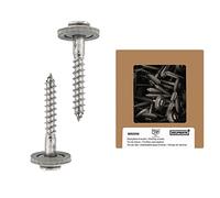 HELPMATE Spengler Screws 4.5 x 45 mm, Pack of 50, DIN 7995, Stainless Steel A2, PZ2, DIN 7995, Roofing Screws, Rounded Head with Washer and EPDM-Di, Silver, 4.5 x 45 mm
