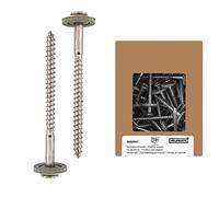 HELPMATE Spengler Screws 4.5 x 65 mm, Pack of 50, DIN 7995, Stainless Steel A2, PZ2, DIN 7995, Roofing Screws, Rounded Head with Washer and EPDM-Di, Silver, 4.5 x 65 mm
