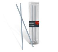 HELPMATE Threaded Rod M8 x 330 mm A2 Stainless Steel - Pack of 2 Threaded Rod with Metric Full Thread - Threaded Screw DIN 976 Silver