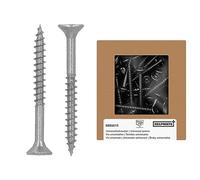 HELPMATE Universal Countersunk Screws 5.0 x 50 mm A2 Stainless Steel Rustproof Wood Screws with T-Drive and Partial Thread for Indoor and Outdoor Use