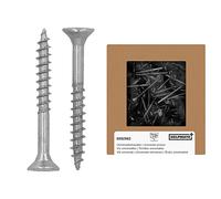 HELPMATE - Universal screws, countersunk head, 3.5x30, stainless steel A2, rustproof - 400 pieces of wood screws with PZ 2 drive and partial thread - chipboard screws for indoor and outdoor use