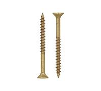 HELPMATE - Universal screws, countersunk head, 3.5x40, yellow passivated - 600 pieces Wood screws with T-drive and partial thread - Chipboard screws for indoor use and protected outdoor areas