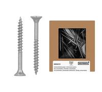 HELPMATE - Universal screws, countersunk head, 4.0x40, stainless steel A2, rustproof - 225 pieces Wood screws with T-drive and partial thread - Chipboard screws for indoor and outdoor use