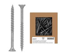 HELPMATE - Universal screws, countersunk head, 4.0x50, stainless steel A2, rustproof - 200 pieces Wood screws with PZ 2 drive and partial thread - Chipboard screws for indoor and outdoor use