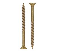HELPMATE - Universal screws, countersunk head, 4.5x60, yellow passivated - 250 pieces Wood screws with T-drive and partial thread - Chipboard screws for indoor use and protected outdoor areas