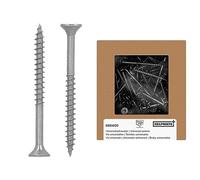 HELPMATE - Universal screws, countersunk head, 5.0x60, stainless steel A2, rustproof - 100 pieces Wood screws with T-drive and partial thread - Chipboard screws for indoor and outdoor use