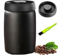 HelpyLife Coffee Vacuum Canister - 16oz Airtight Stainless Steel Food Storage | Press Out Excess Air, Perfect for Coffee Beans & Tea