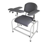 Helsevesen Comfortable Padded Blood Drawing Chair, Phlebotomy Chair with Adjustable Armrest (Grey-24.08)