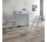 Helsinki Compact Dining Set - 2 Seater - 80cm - 2 Folding Chairs - Grey